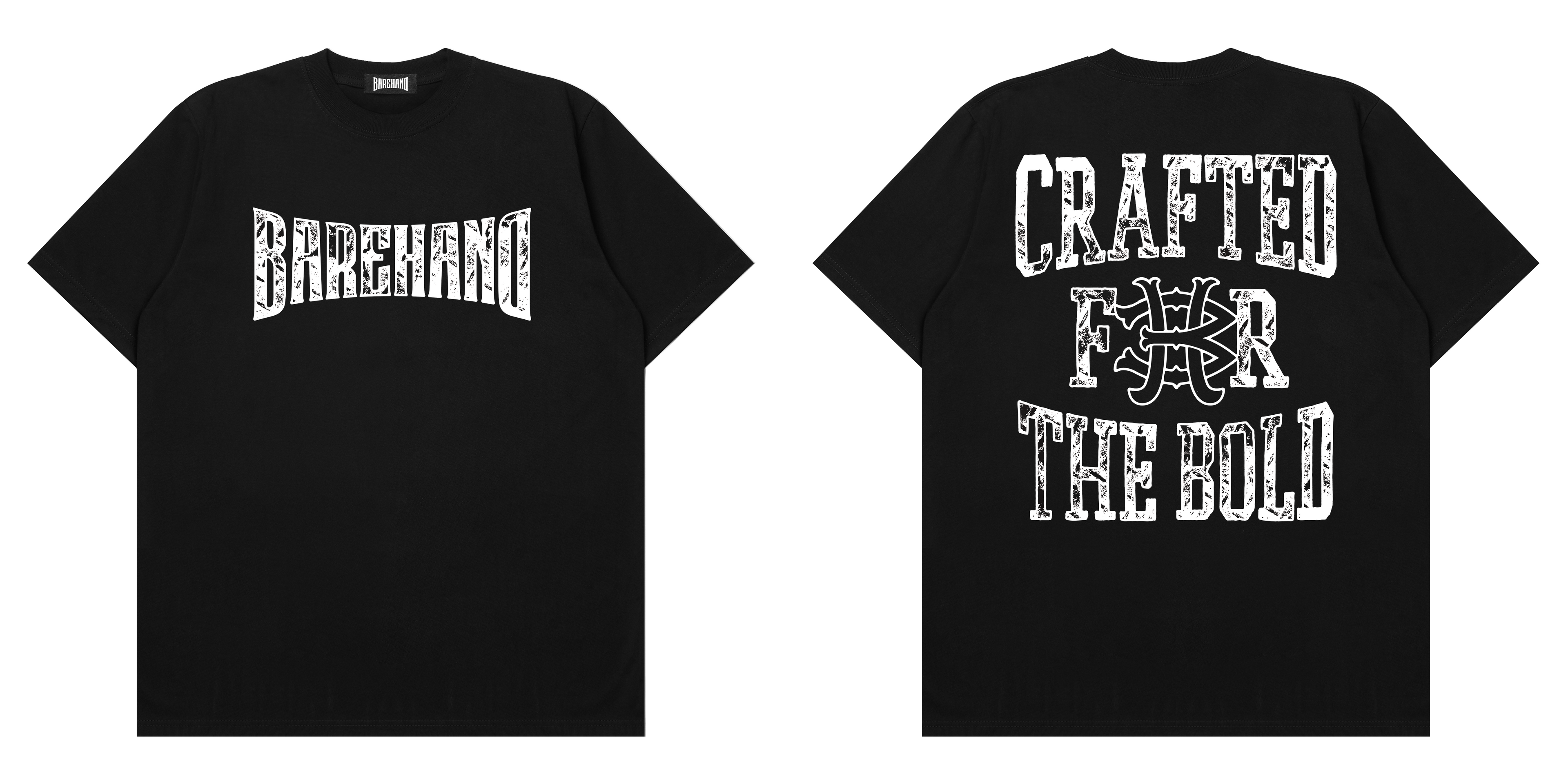 BAREHAND - RUSTY (WHITE ON BLACK)