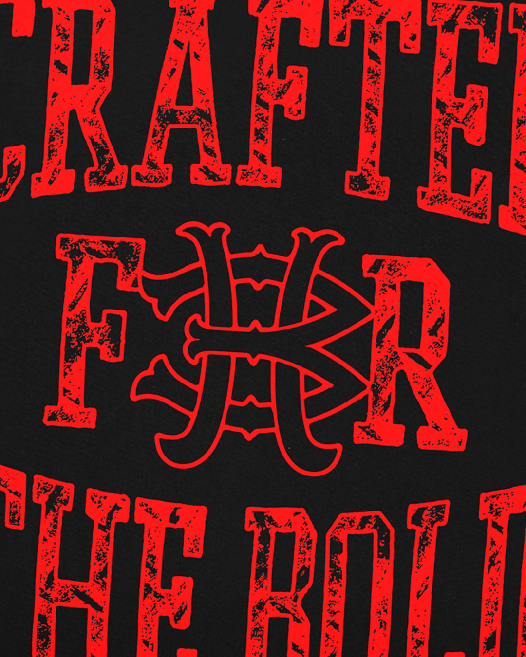 BAREHAND RUSTY - (RED ON BLACK)