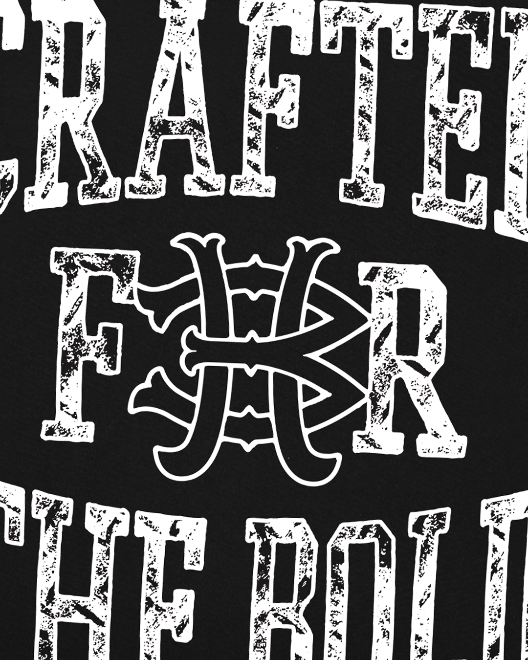 BAREHAND - RUSTY (WHITE ON BLACK)